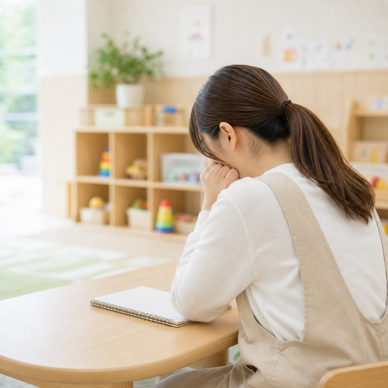 人間関係に悩む保育士